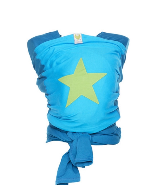 Last item Baby carrier Stretchy Wrap Deluxe • Petrol Star green