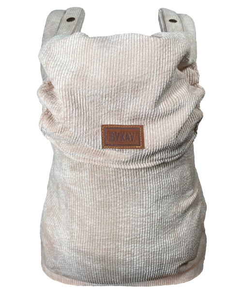 B-Choice Baby carrier Click Carrier Classic • Ribbed Velvet Almond Sand PRO